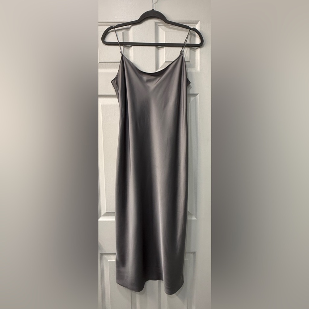 J. Crew Gwinnett Satin slip midi dress